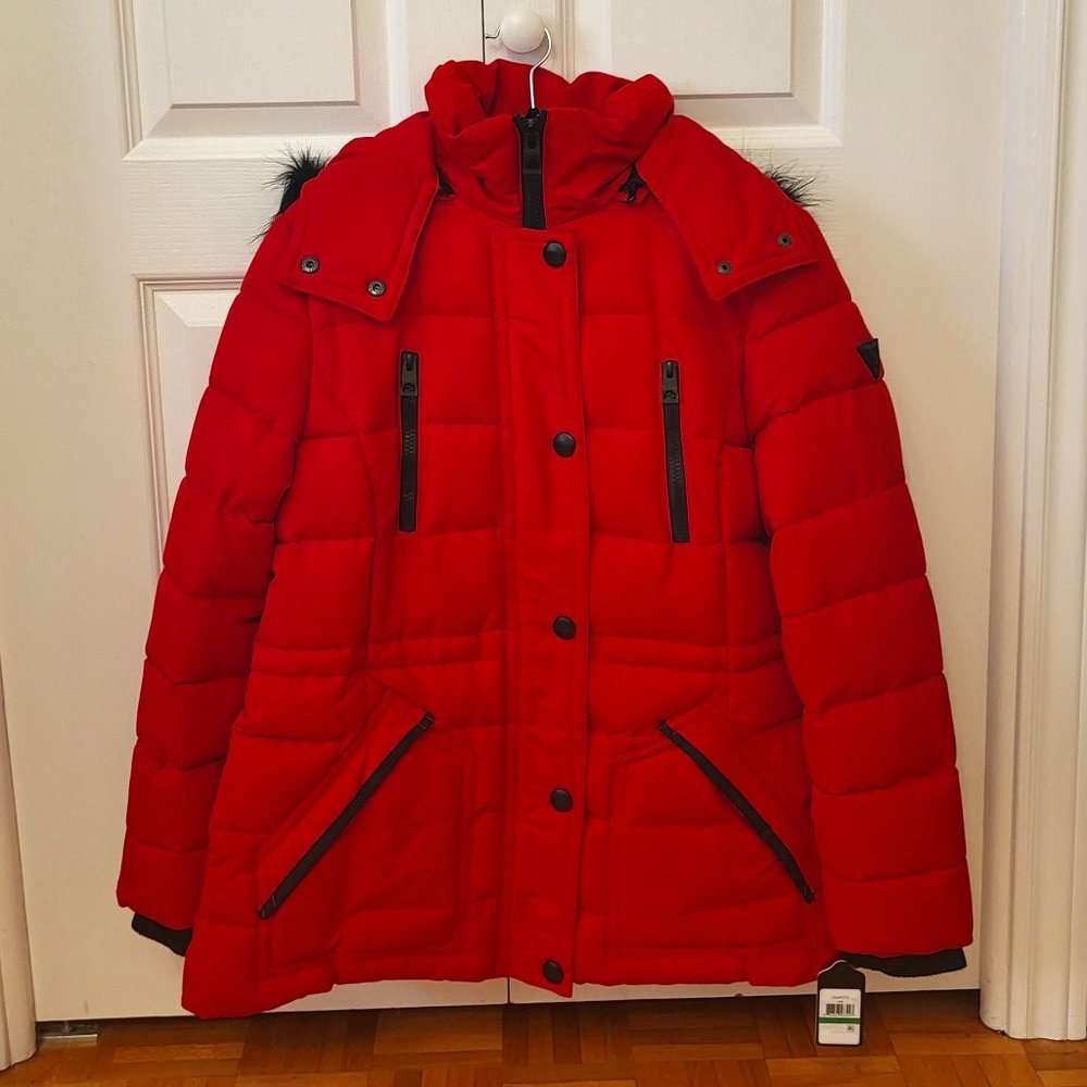 GUESS WOMEN'S RED PARKA